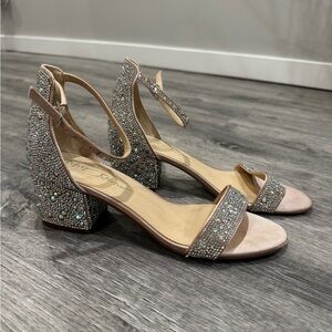 Betsey Johnson Mari Rhinestone Embellished Heels size 8.5